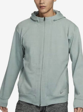 Nike/耐克正品新款男绿色纯色休闲连帽拉链经典夹克DQ4877-330