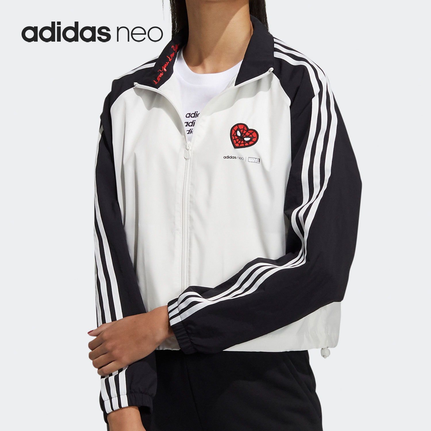 Adidas/阿迪达斯正品NEO女子当季新款休闲立领夹克外套H50251