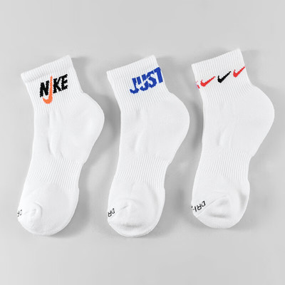 Nike耐克袜子正品针织中筒袜男女短袜透气运动袜新款休闲袜DH3827