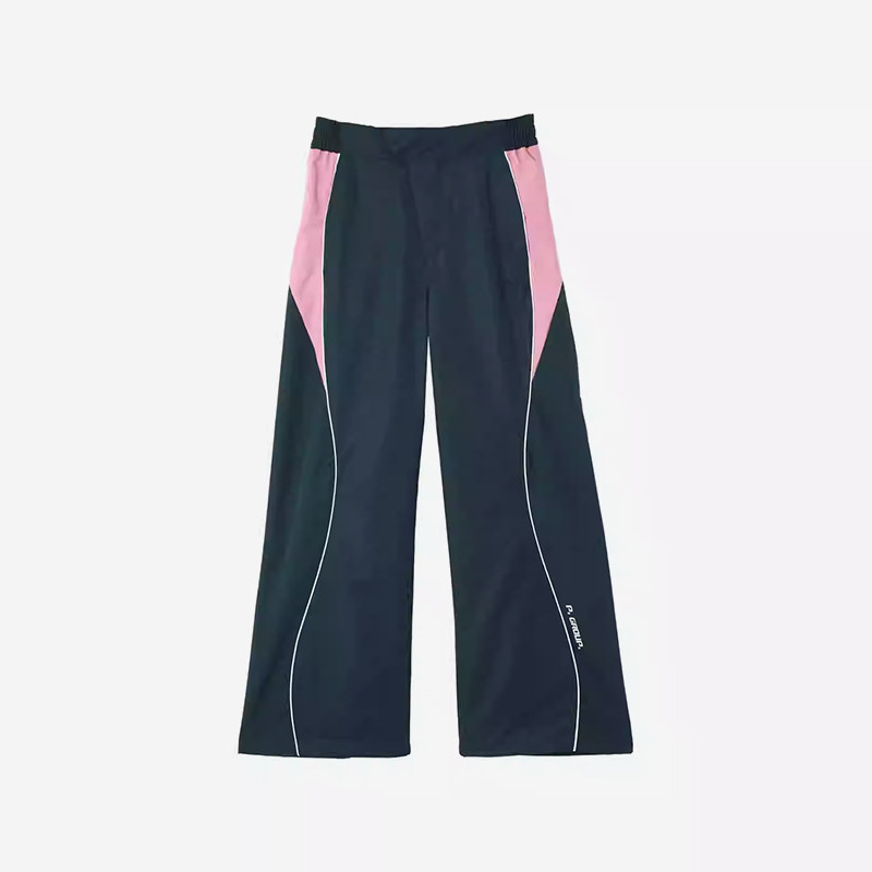 Puma/彪马官方正品舒适冬季款女士拼接刺绣阔腿运动长裤631086-69