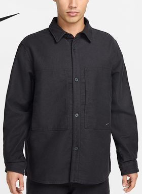 Nike/耐克官方正品新款男士翻领单排扣休闲长袖衬衫FB7743-060