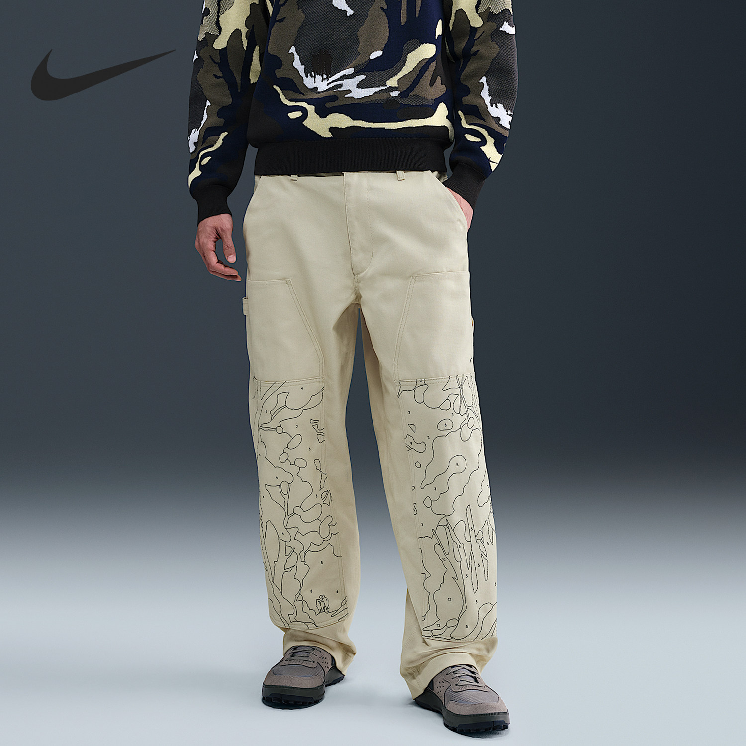 Nike/耐克官方正品2025男士透气直筒运动休闲耐穿长裤HV0898-229