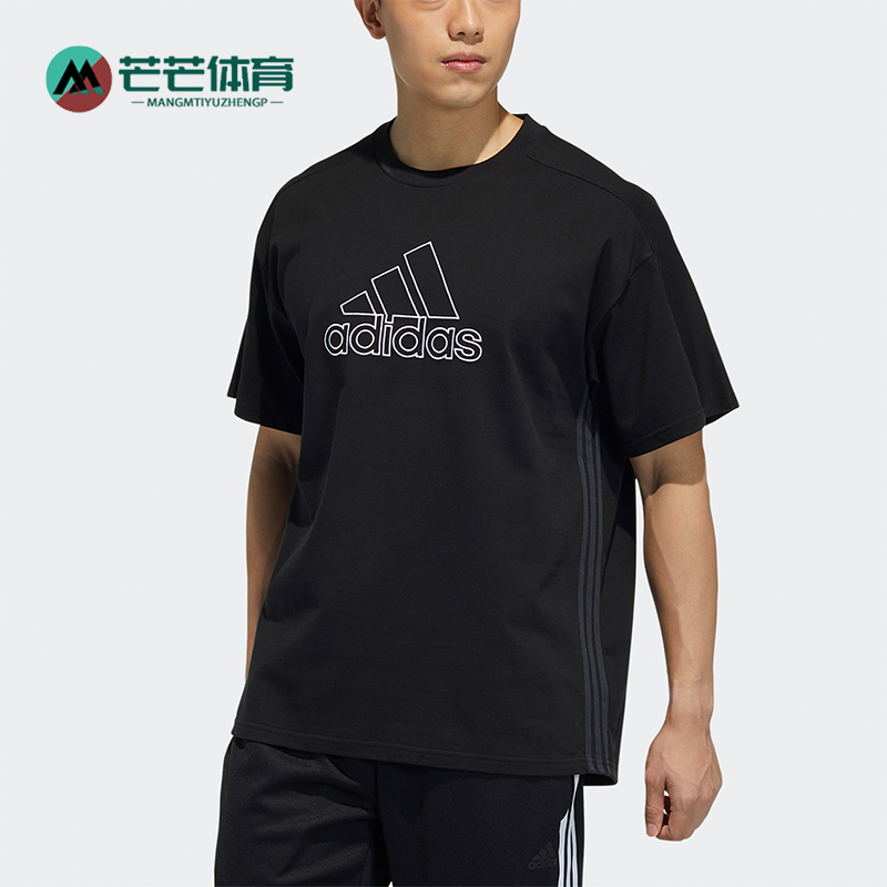 阿迪达斯男士运动休闲短袖时尚