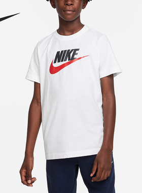 Nike/耐克正品夏季新款大童印花透气运动短袖T恤DV2579-101