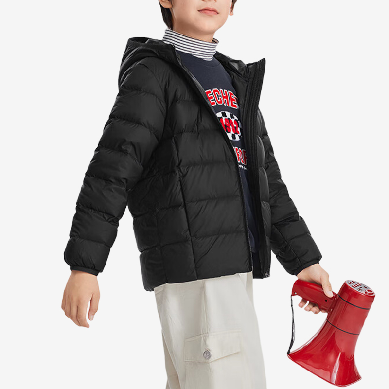 Skechers/斯凯奇正品秋冬季新款儿童连帽户外保暖轻薄羽绒服