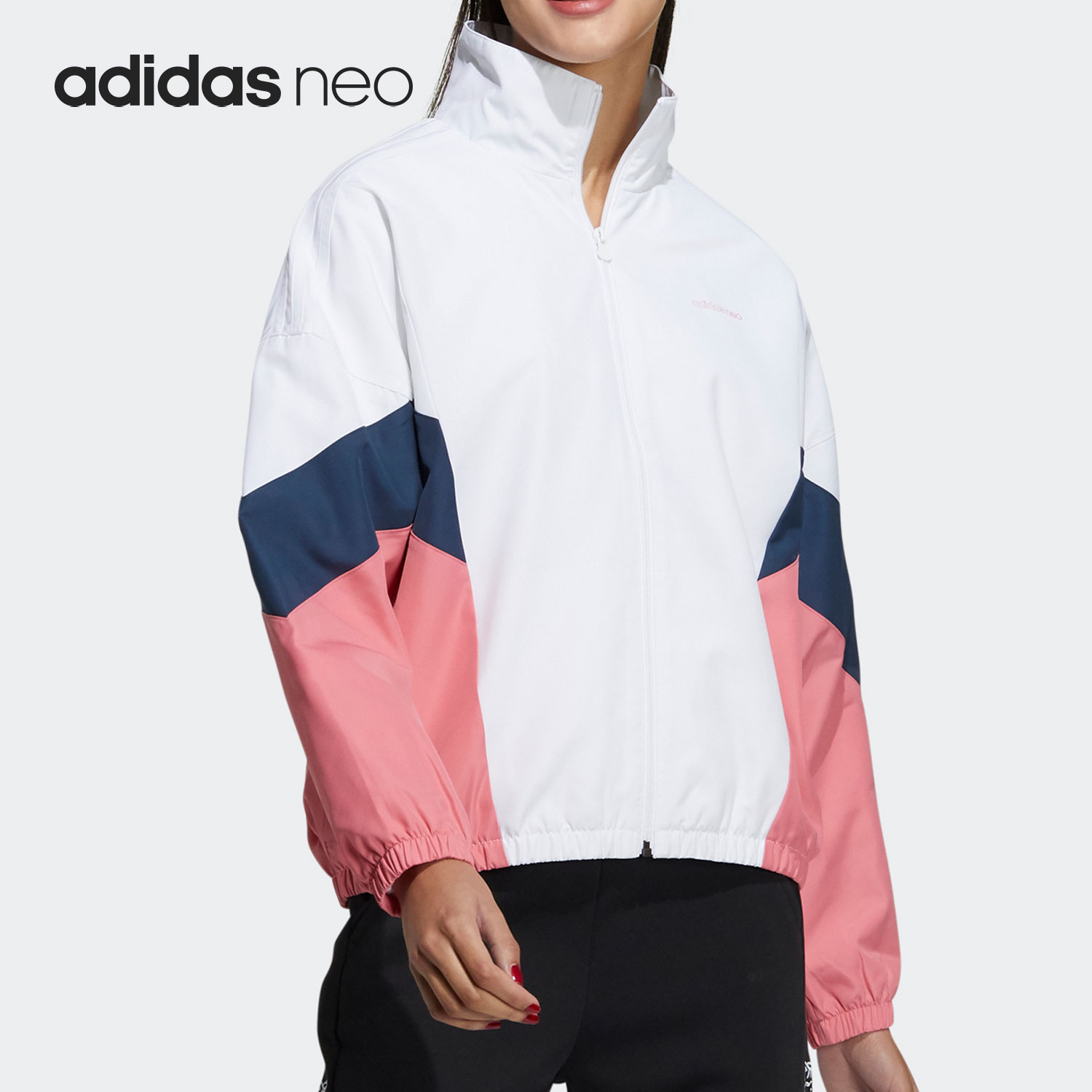 Adidas/阿迪达斯正品NEO女子加绒防风保暖休闲舒适夹克外套H45013-封面