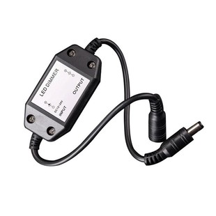 鱼缸灯用单色线上调光器灯带旋钮开关控制器12V-24V两头公母DC头