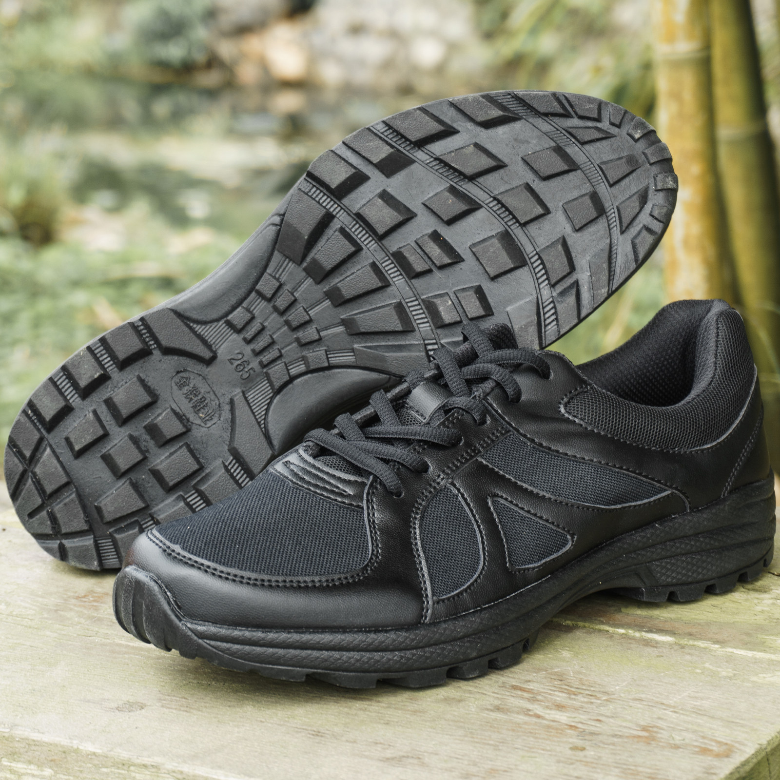 新式黑色作训鞋透气超轻春夏跑步训练胶鞋运动跑鞋解放鞋帆布鞋男