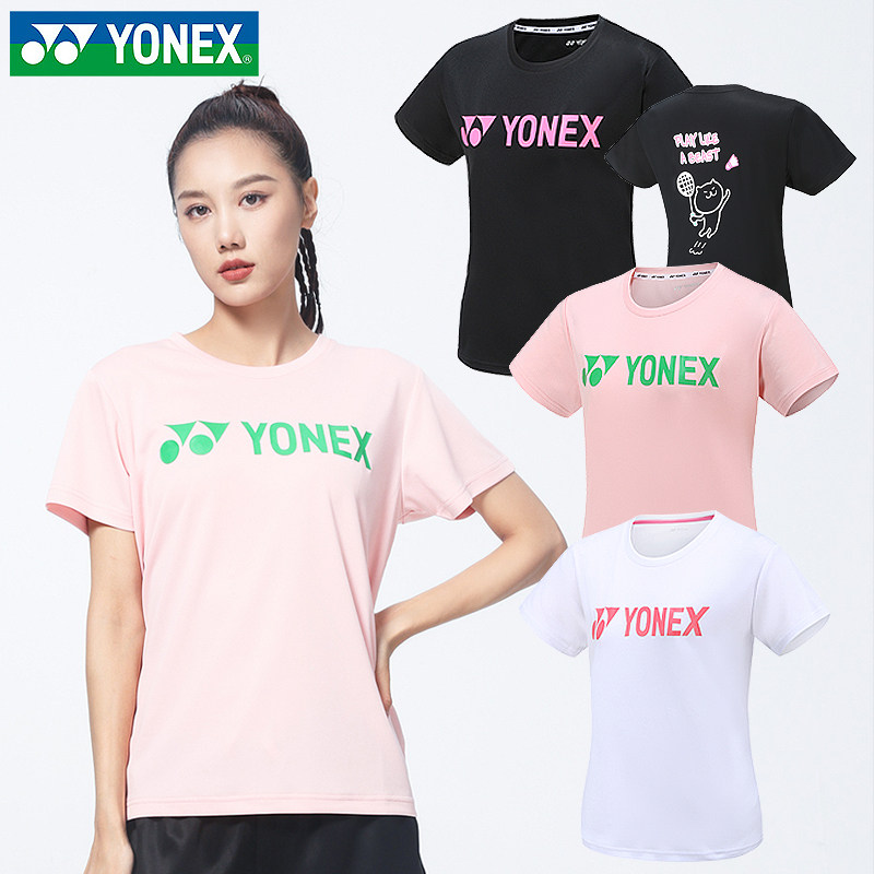 正品yonex尤尼克斯羽毛球服女款速干短袖上衣训练服运动服215102