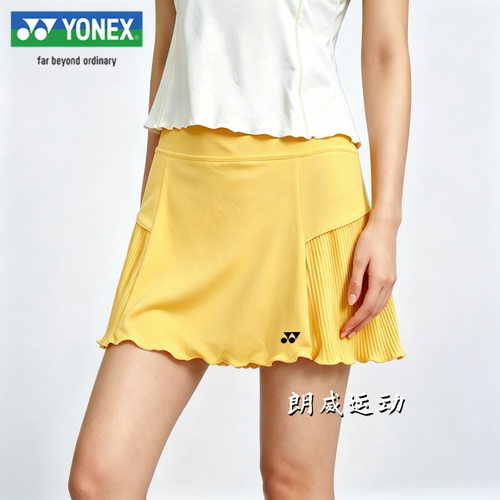 26新款YONEX/尤尼克斯短裙女款羽毛球裙运动短裙速干2202126BCR