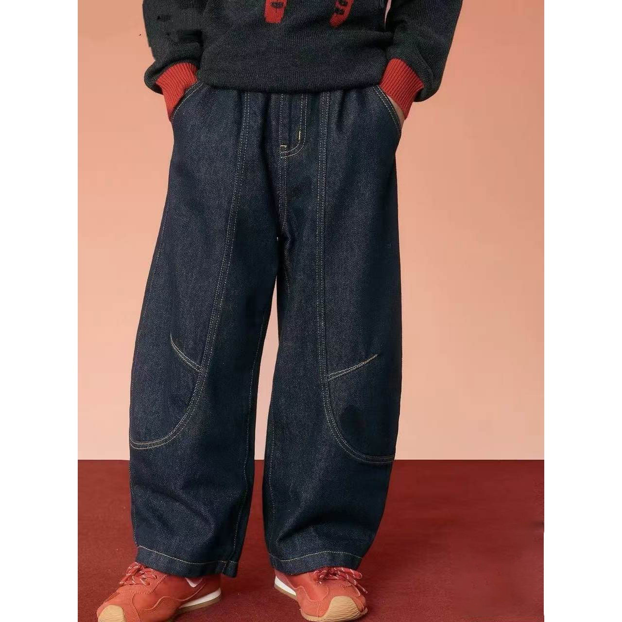 童装男童牛仔裤2025冬季新款加绒保暖儿童香蕉裤子宽松长裤,童装/婴儿装/亲子装,儿童牛仔裤,淘宝优惠券,粉丝福利购,淘宝优惠卷