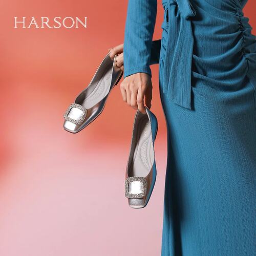 HARSON哈森24春季新品舒适软底平底女鞋HS247155
