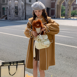 现货 22年冬季新款外套女包条双面呢 223 C90 P190 K278图片