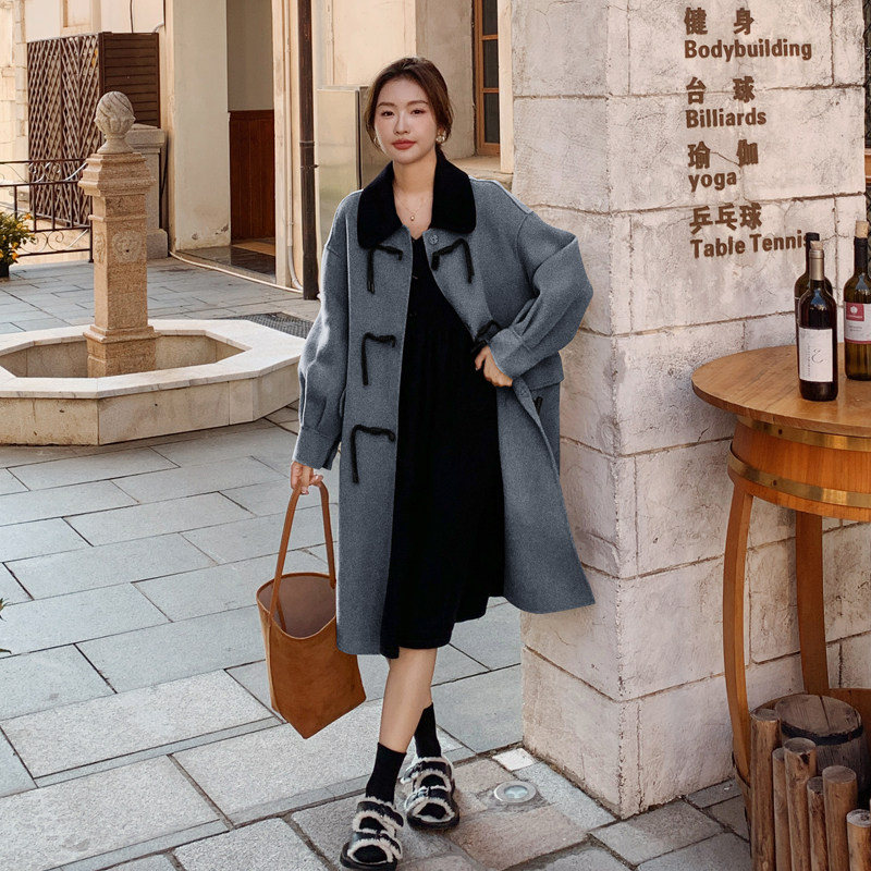 货稳新品22年冬季羊绒大衣高品质双面呢外套女223C95,女装毛呢外套,浙宝267