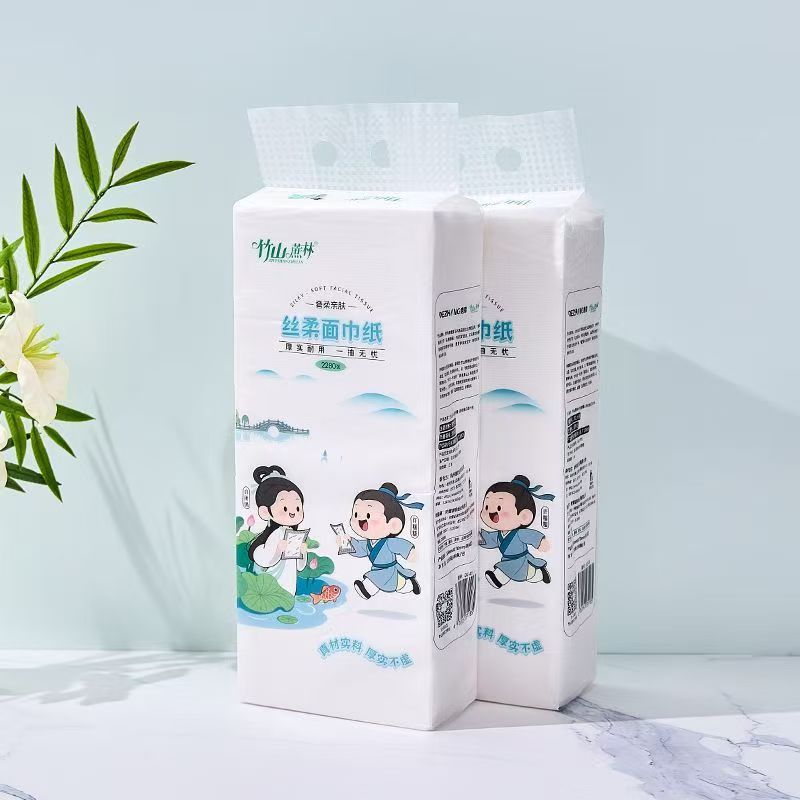 竹山蔗林原生木浆悬挂式抽纸图片
