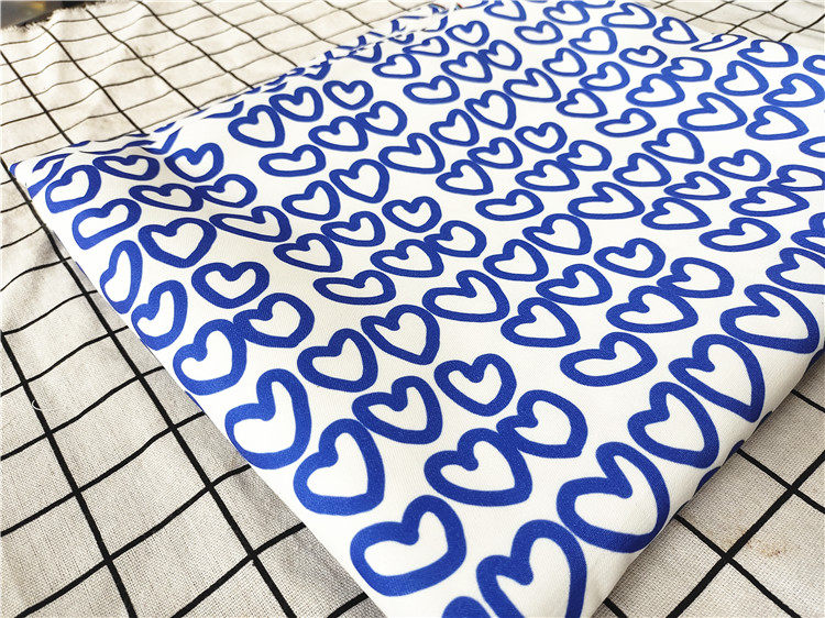 卡通布料细帆布印花手工diy面料沙发套布料包包宿舍桌布爱心蓝色,居家布艺,海绵垫/布料/面料/手工diy,淘宝优惠券,粉丝福利购,淘宝优惠卷