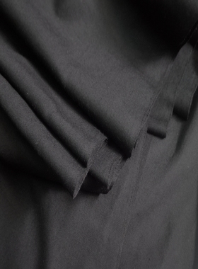 黑色涤棉布料夏季衬衣面料包边布短裤民国学生装裙子黑色的确良布