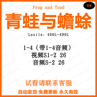 青蛙和蟾蜍Frog and Toad英文有声音频听力裸听英语音频