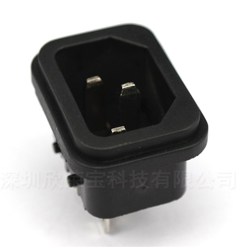 AC电源插座C14品字公DB-14-8P-DD电源插头电脑电源电工设备连接器