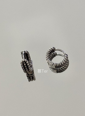 偿还同款minlee耳环耳扣sun黑色做旧慕Ter
