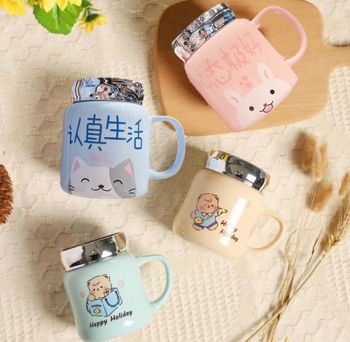 可爱卡通镜面陶瓷马克杯