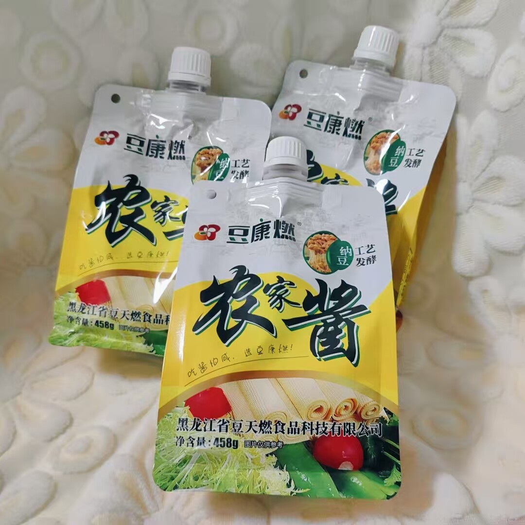 豆康燃东北大酱农家酱458克纳豆工艺发酵东北特产开袋即食