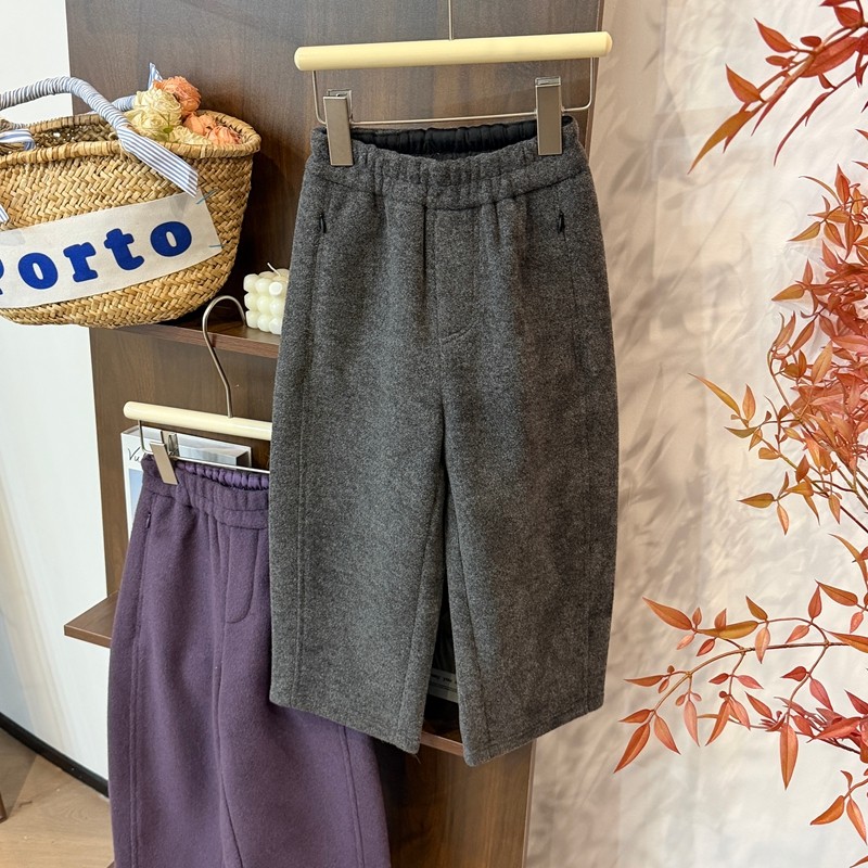 leomama羊毛呢裤女童秋冬25新款宽松加厚阔腿长裤时尚百搭休闲裤,童装/婴儿装/亲子装,裤子,淘宝优惠券,粉丝福利购,淘宝优惠卷