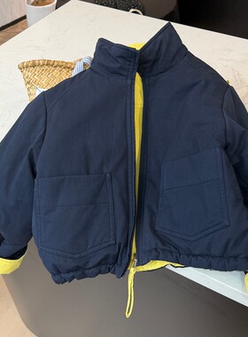 leomama童装女童两面穿棉服新款儿童加厚棉衣宝宝保暖加棉外套