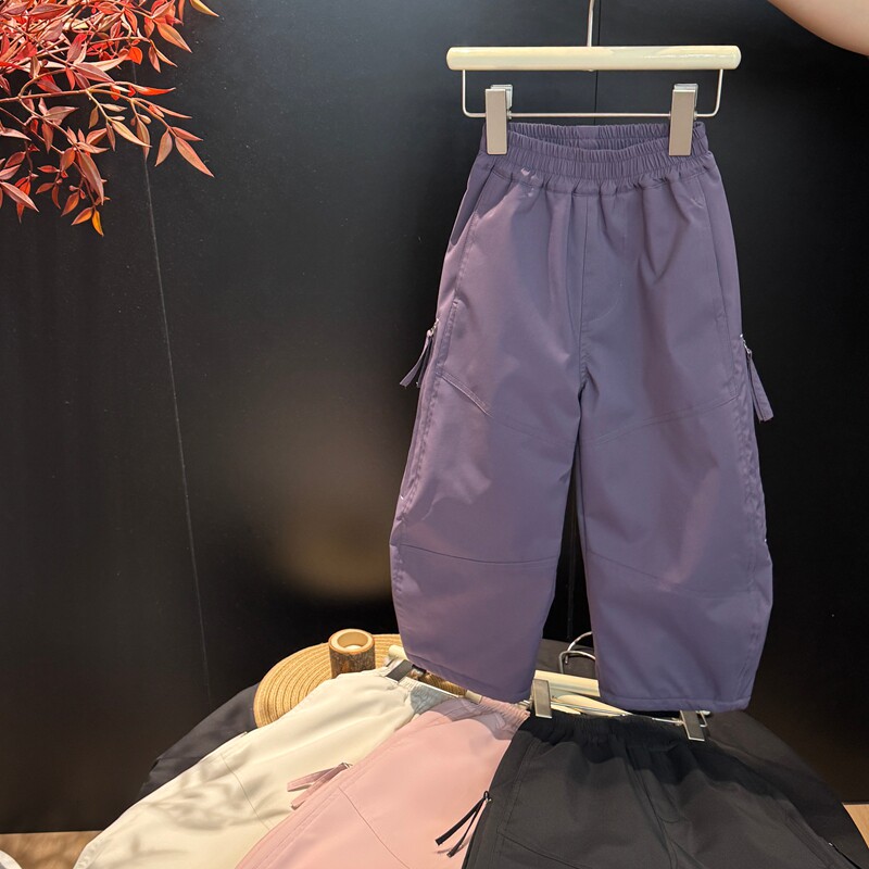 leomama女童夹棉冲锋裤2025秋冬款女童弯刀裤加厚休闲防风休闲裤,童装/婴儿装/亲子装,裤子,淘宝优惠券,粉丝福利购,淘宝优惠卷