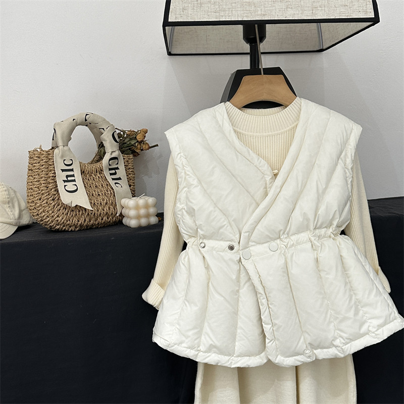 Leomama【冰雪魔法】女童羽绒马甲秋冬设计感白鸭绒无袖背心外套,童装/婴儿装/亲子装,羽绒服,淘宝优惠券,粉丝福利购,淘宝优惠卷