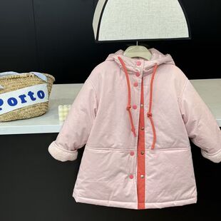 leomama【真爱粉】女童棉服袄儿童加绒保暖外套冬装大童洋气棉衣