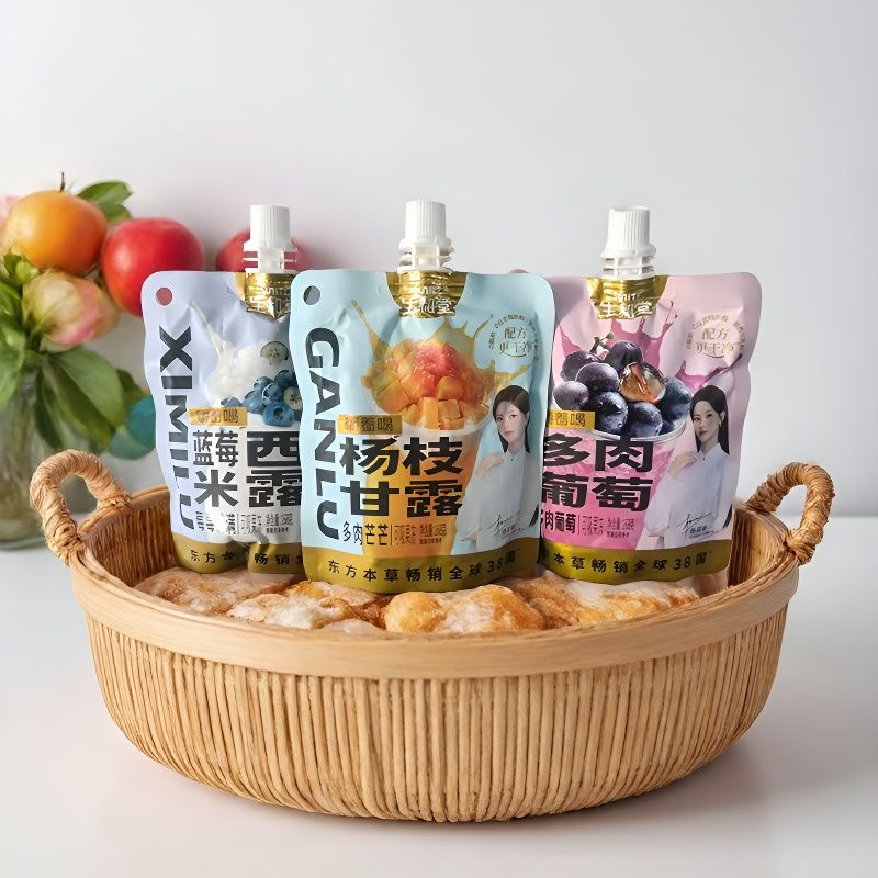 生和堂嚼着喝袋装儿童果冻零食蓝莓西米多肉葡萄杨枝甘露开袋即食