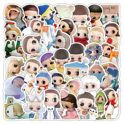 52张Nyota贴画笔记本电脑吉他行李箱DIY创意防水跨境奖励儿童贴纸