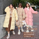 保暖连帽长款 DM100大码 新款 微胖mm冬季 加厚羽绒服外套 百分百女装