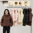 微笑线三防长短款 微胖mm冬季 加厚连帽羽绒服 百分百女装 DM100大码