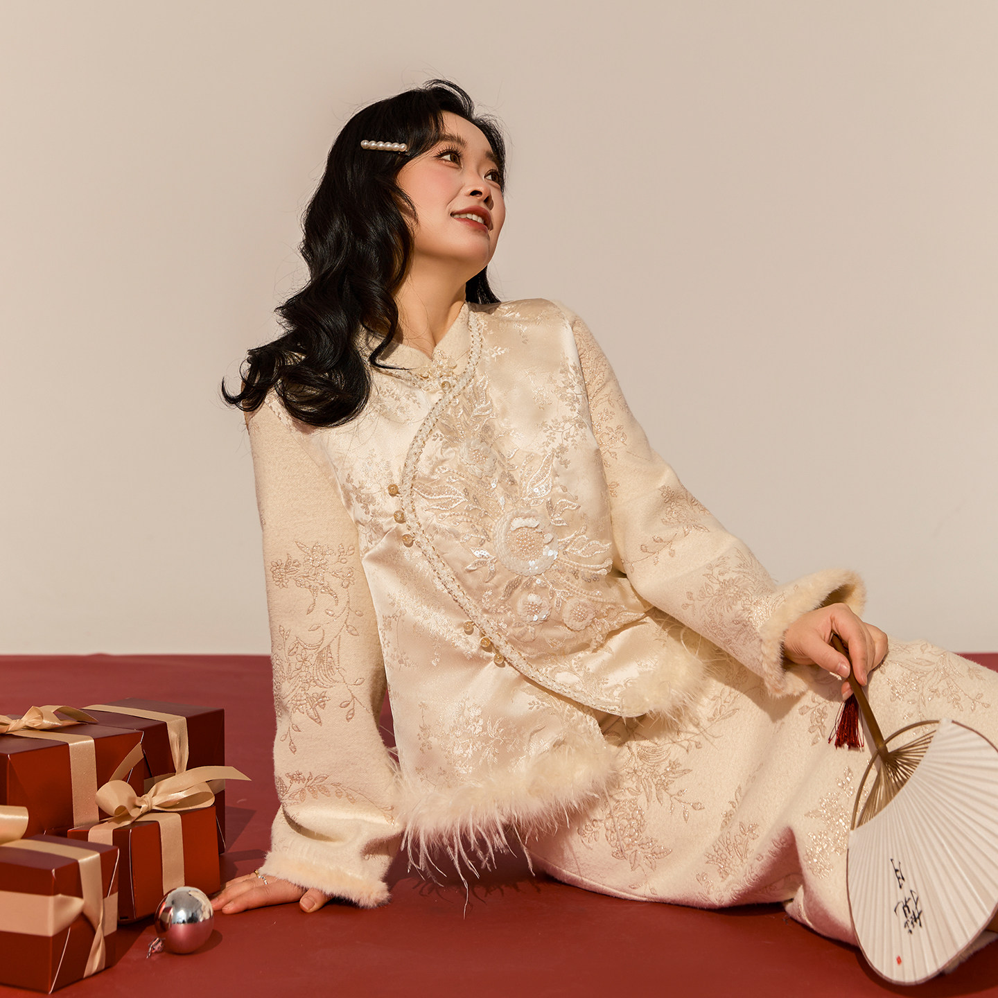 【1/16新品 20点 年货节立减15%】DM100大码新中式提花羽绒马甲,女装/女士精品,大码羽绒服,淘宝优惠券,粉丝福利购,淘宝优惠卷