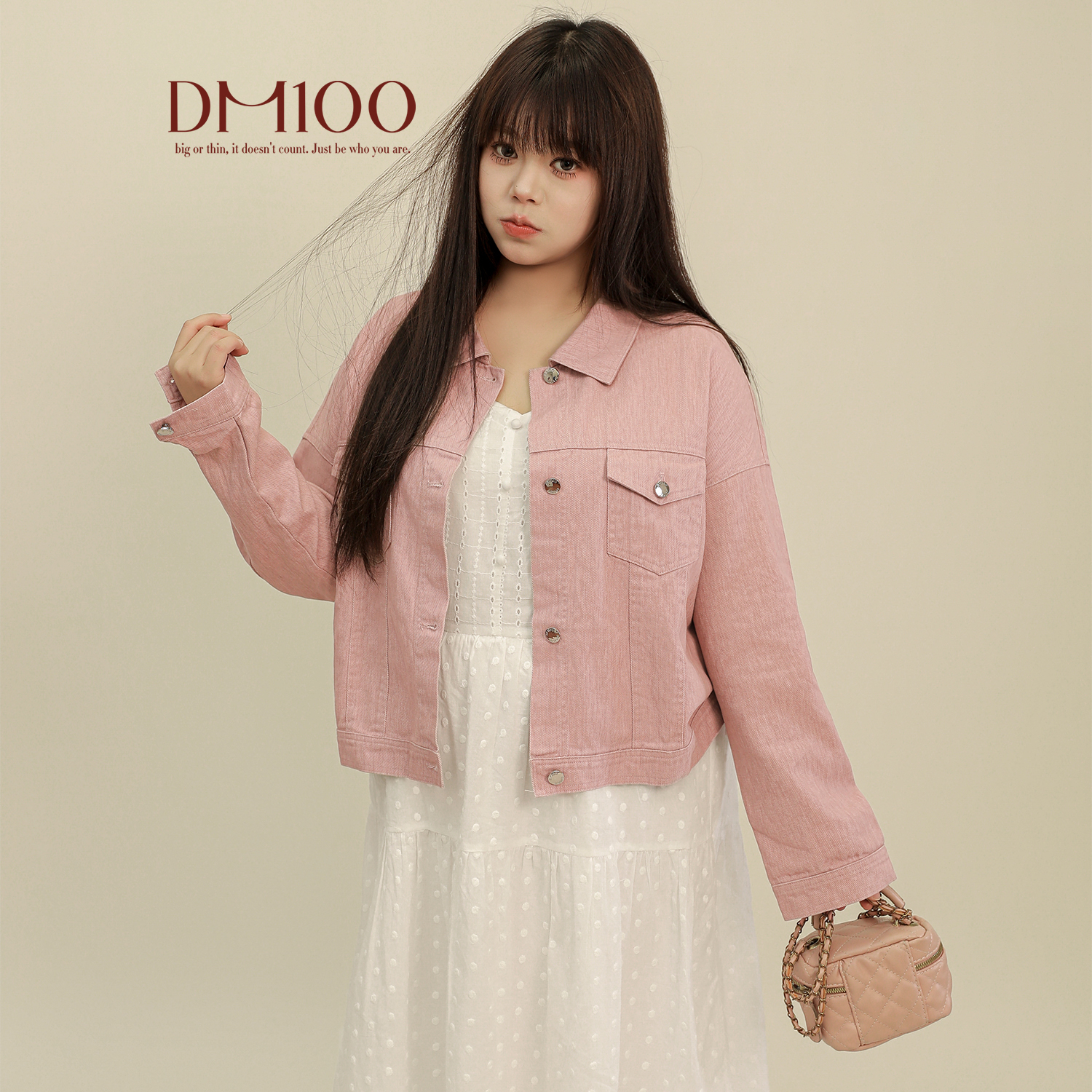DM100大码百分百2025春新款女装显瘦基础百搭复古做旧牛仔短外套