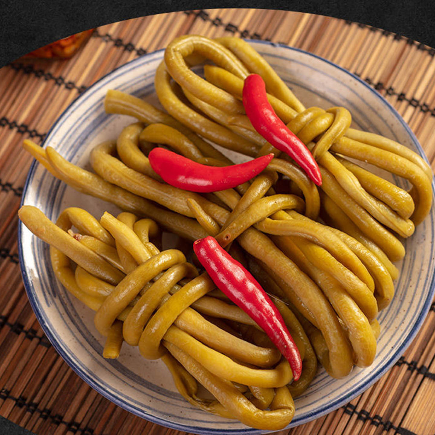 四川泡菜泡姜豆红油江豆整条豇豆餐前菜酸辣下饭菜坛装自然发酵