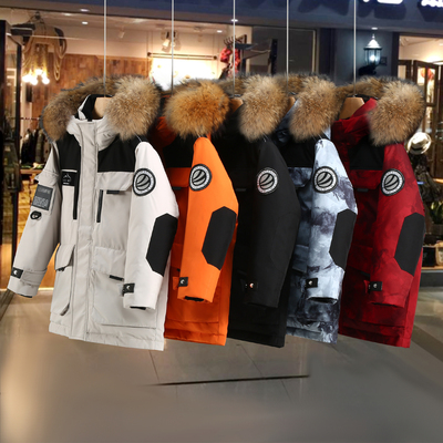 儿童羽绒服男女同款2025新款加厚中长款洋气工装青少年童装冬外套