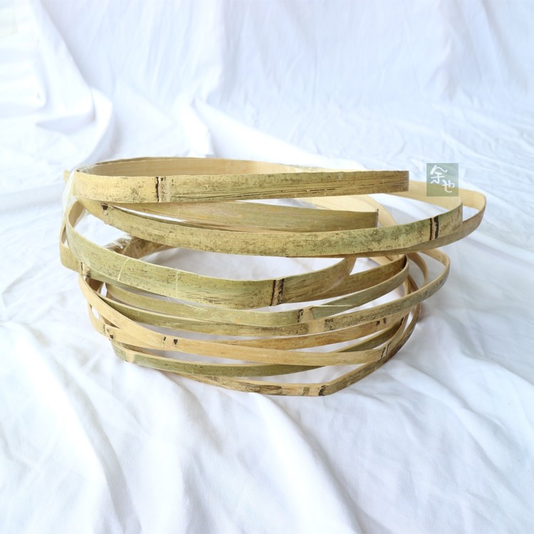 青皮原皮竹片竹条编织材料薄竹蔑片竹丝毛竹婚礼花材diy花艺竹编