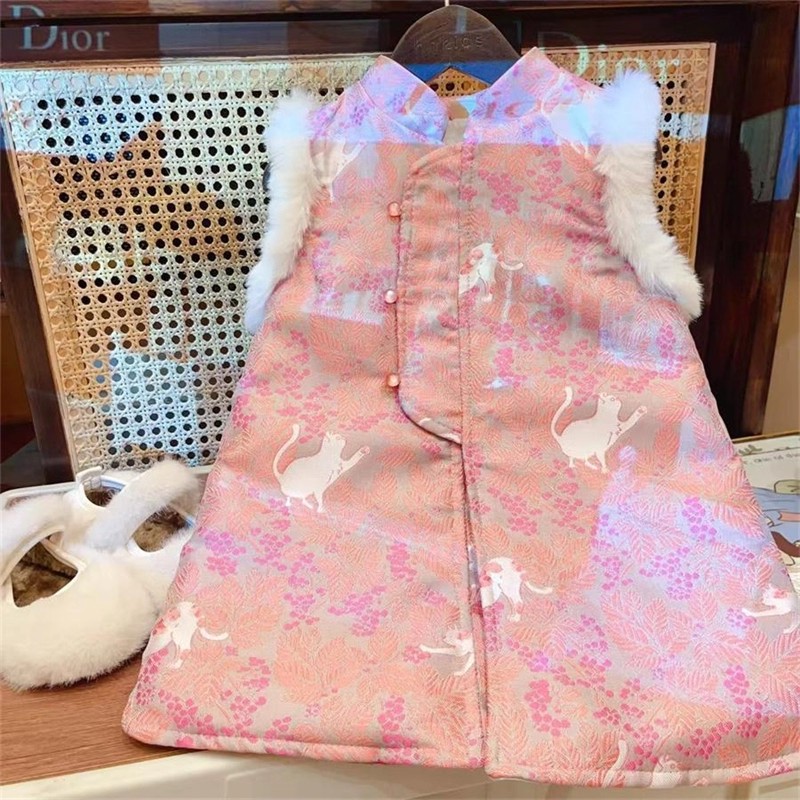 2025冬季新款女童国风旗袍裙