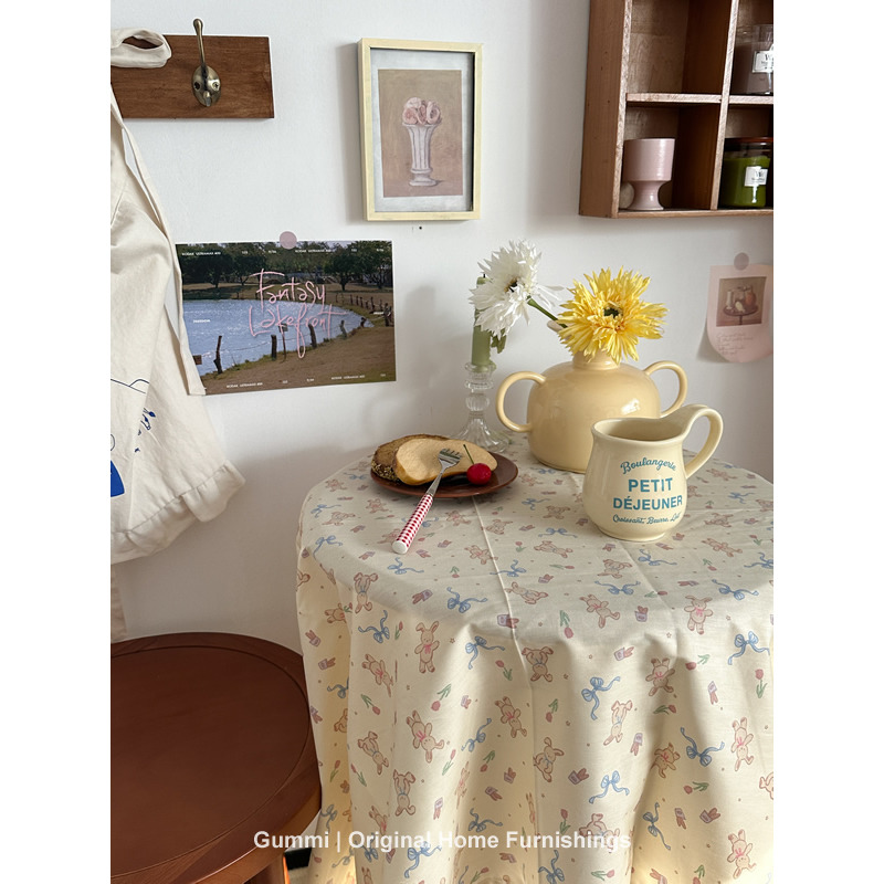 MOIN 可爱卡通ins风桌布野餐布民宿咖啡店餐厅软装饰宿舍背景挂布