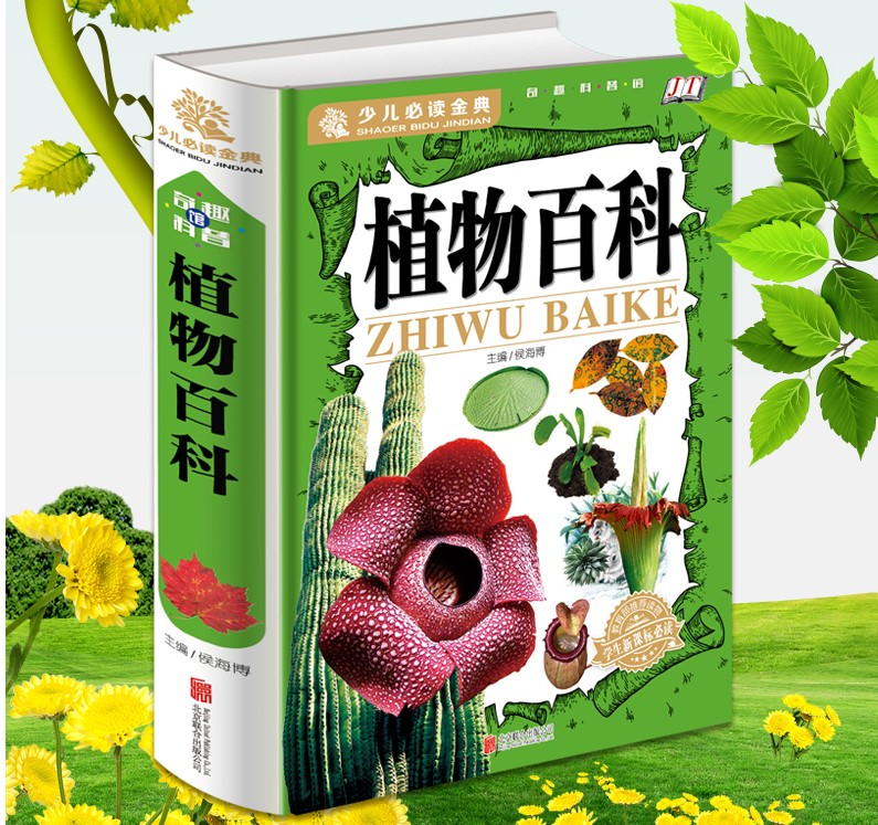 植物百科书少儿读经典奇趣科普植物百科16开精装图书 小学生读百科全书