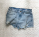 显瘦腿长 出口牛货A字版 夏棉100%柔软亲肤浅蓝弹力中腰牛仔短裤 原