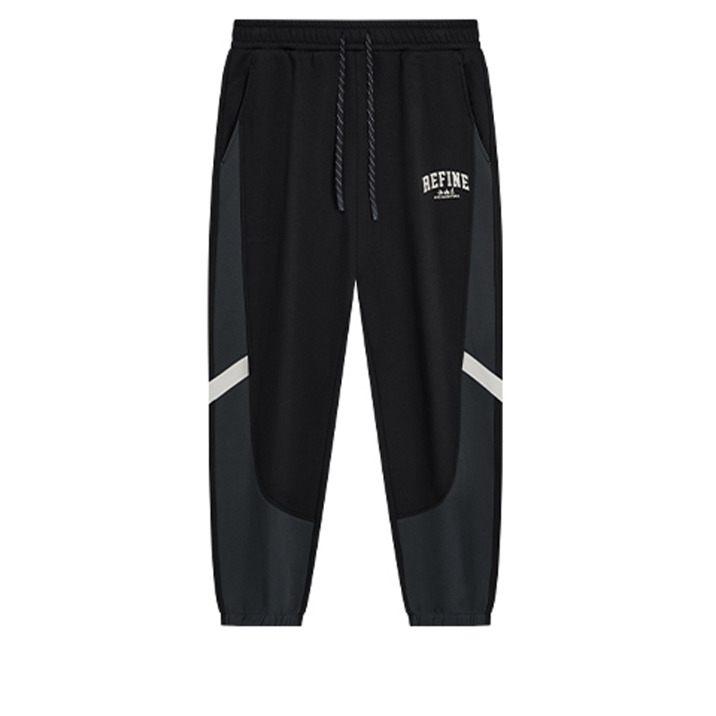 特步炉火纯青2024秋冬新款针织男子加绒保暖运动长裤976429630054