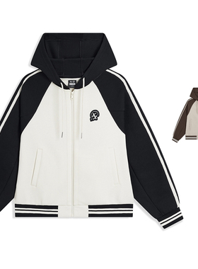 特步正品xtep2024秋季新款针织外套针织连帽女上衣976328940213