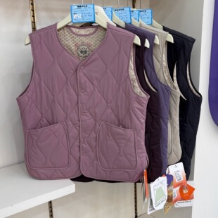 9902女9901男士 山羊绒圆领保暖夹棉马甲内搭可外穿上衣马夹