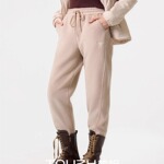 清仓她炽2580绒磨磨女士休闲裤宽松长绒加厚束脚冬保暖休闲卫裤子