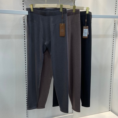 绒织王男士高腰显瘦保暖裤