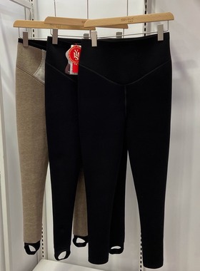 斯丽芬圣雅美秋冬九分踩脚一体裤加厚高腰收腹打底保暖裤500g3236